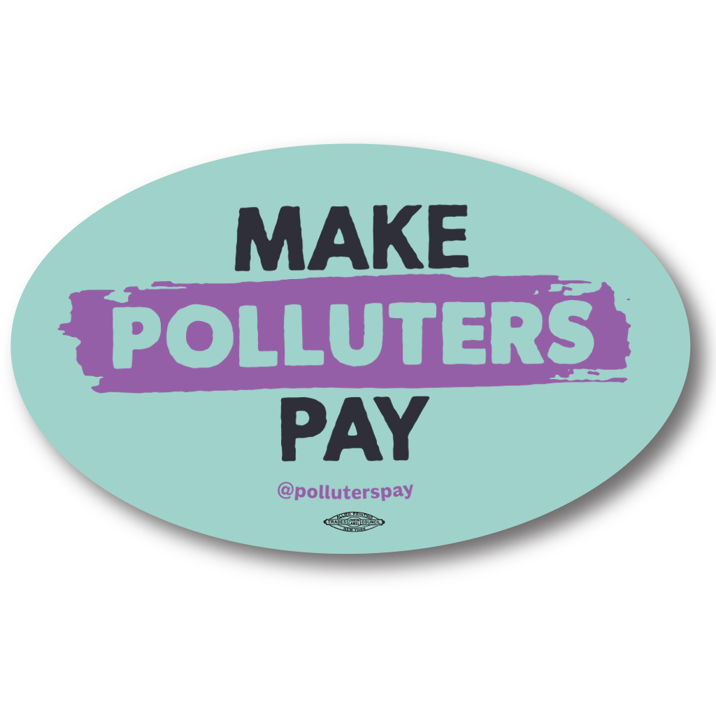 Make Polluters Pay Oval Sticker