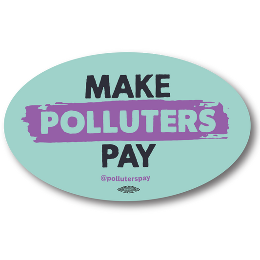 Make Polluters Pay Oval Sticker